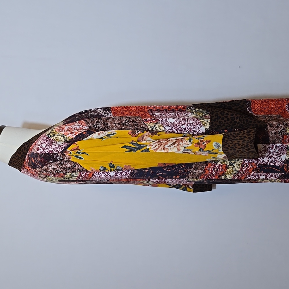 Oddy Boho Patchwork Kimono Duster Longline Cardig… - image 7